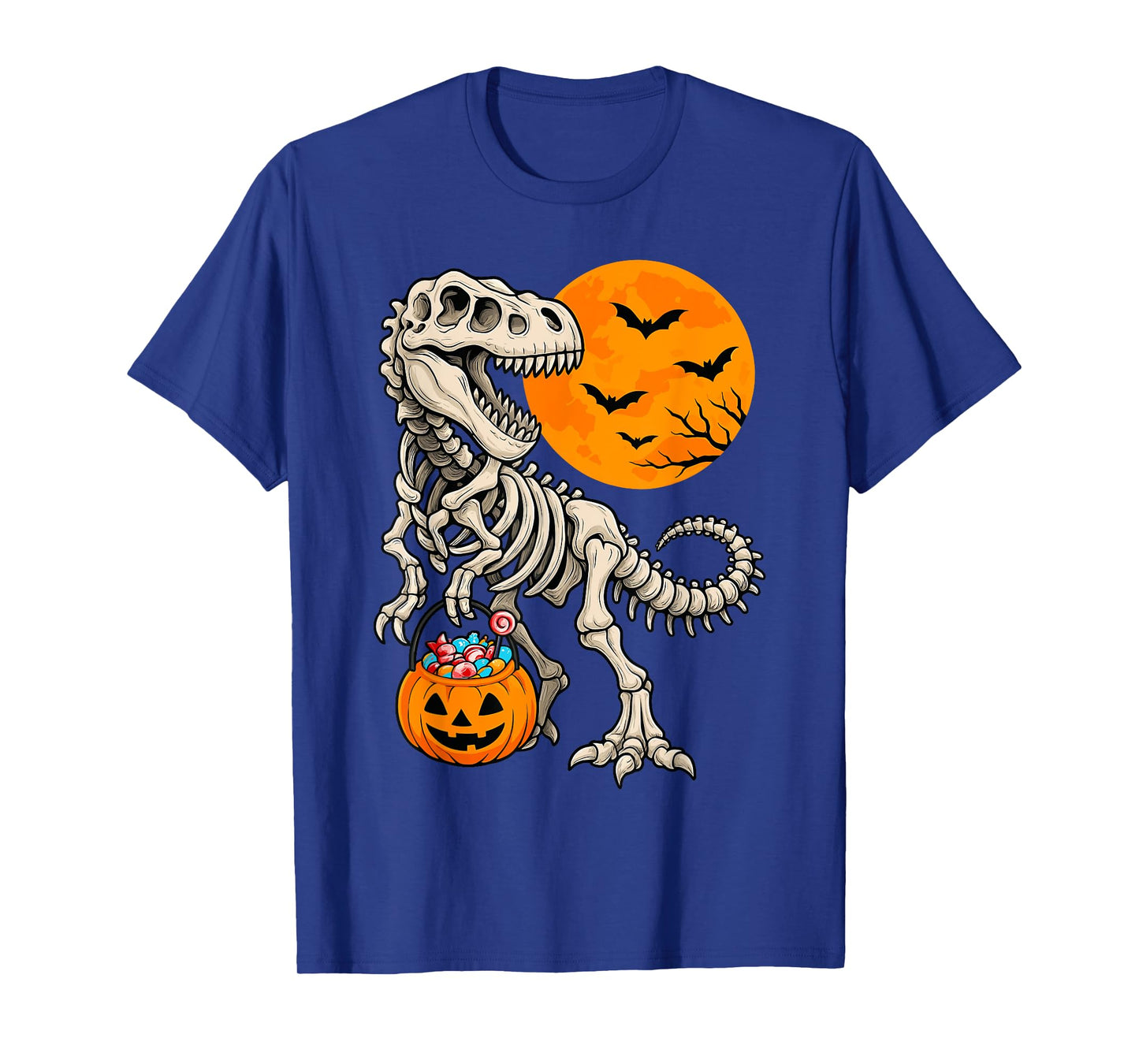 Scary Dinosaur T Rex Skeleton Halloween Boys Kids Toddler T-Shirt
