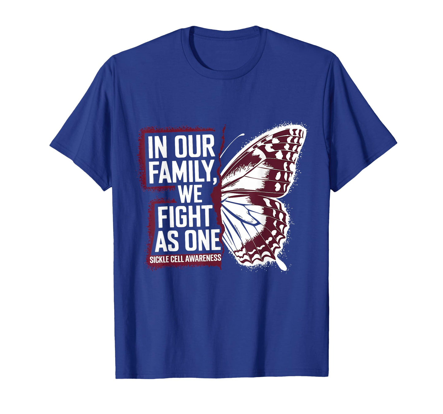 We Fight As One Sickle Cell Awareness Butterfly Anemia T-Shirt