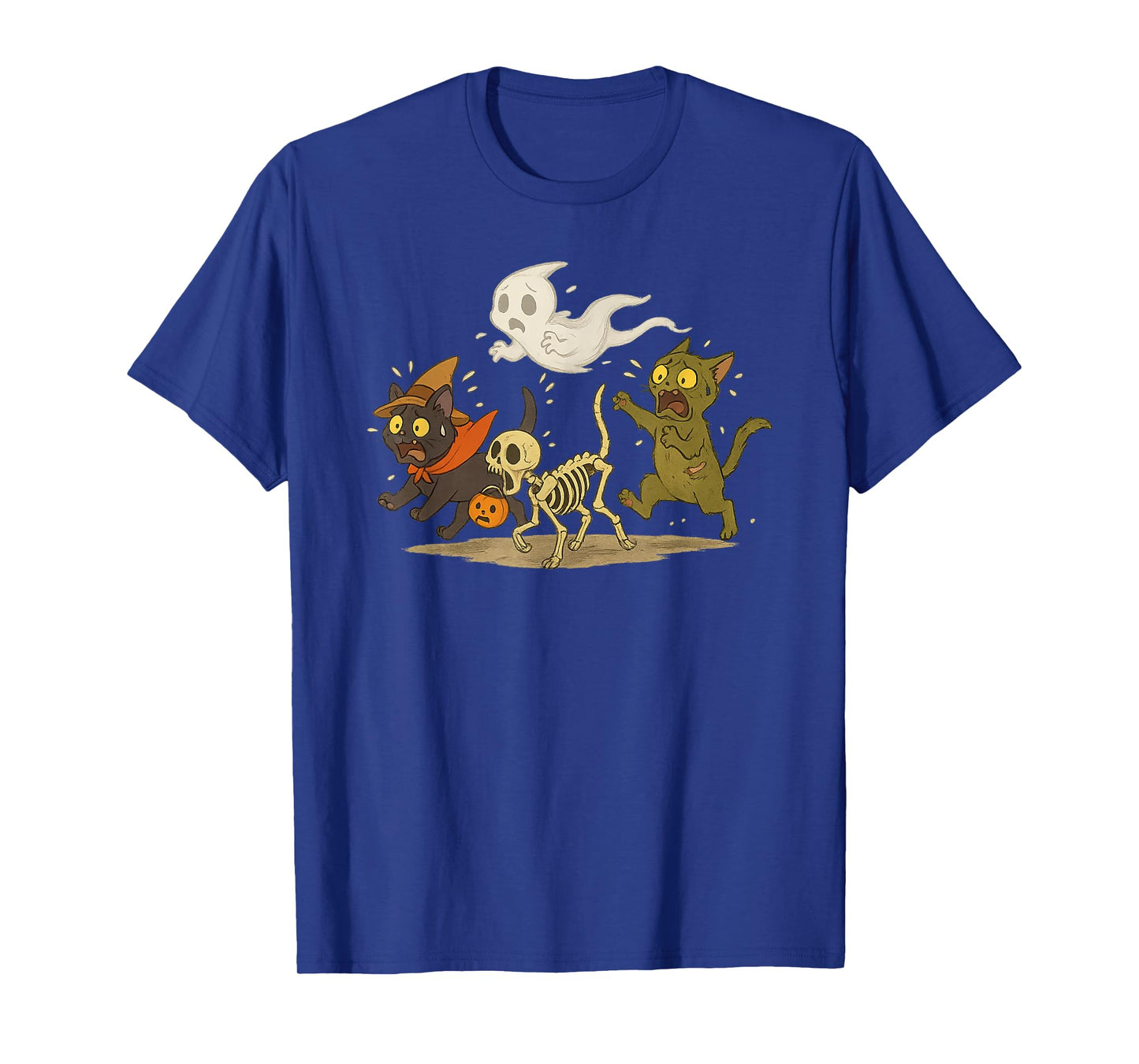 Cute Halloween Cats and Funny Ghost Spooky for Men Women T-Shirt