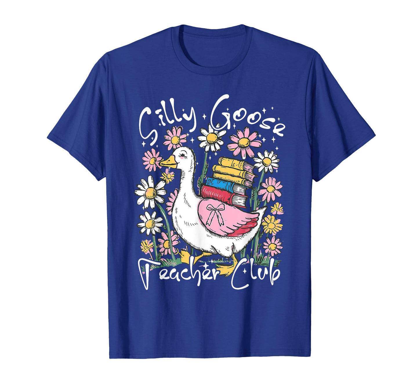 Silly Goose Teacher Club Wildflower First Day Back To School T-Shirt