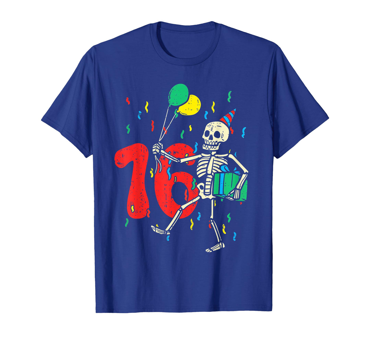 My 16th Birthday Skeleton Halloween 16 Year Old Funny Gift T-Shirt