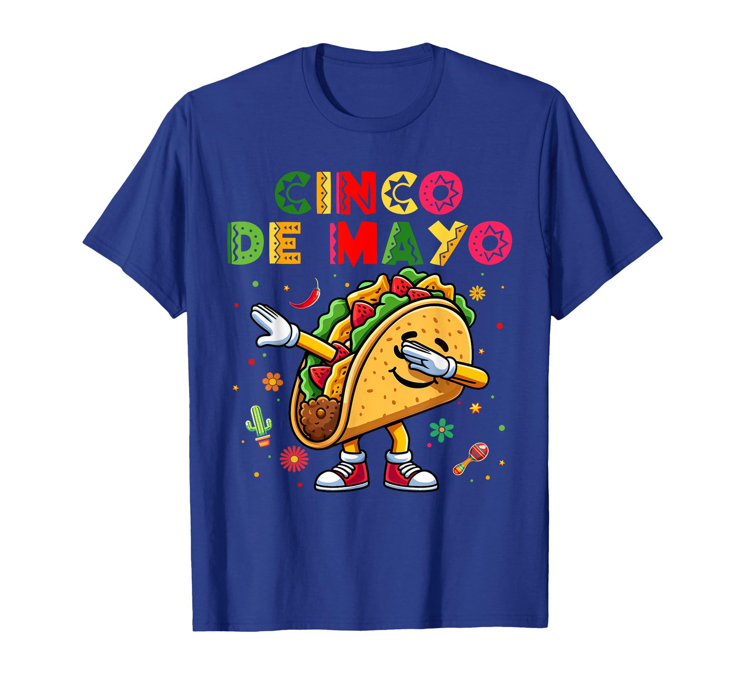 Mexican Boy Kids Toddler Funny Dabbing Taco Cinco de Mayo T-Shirt