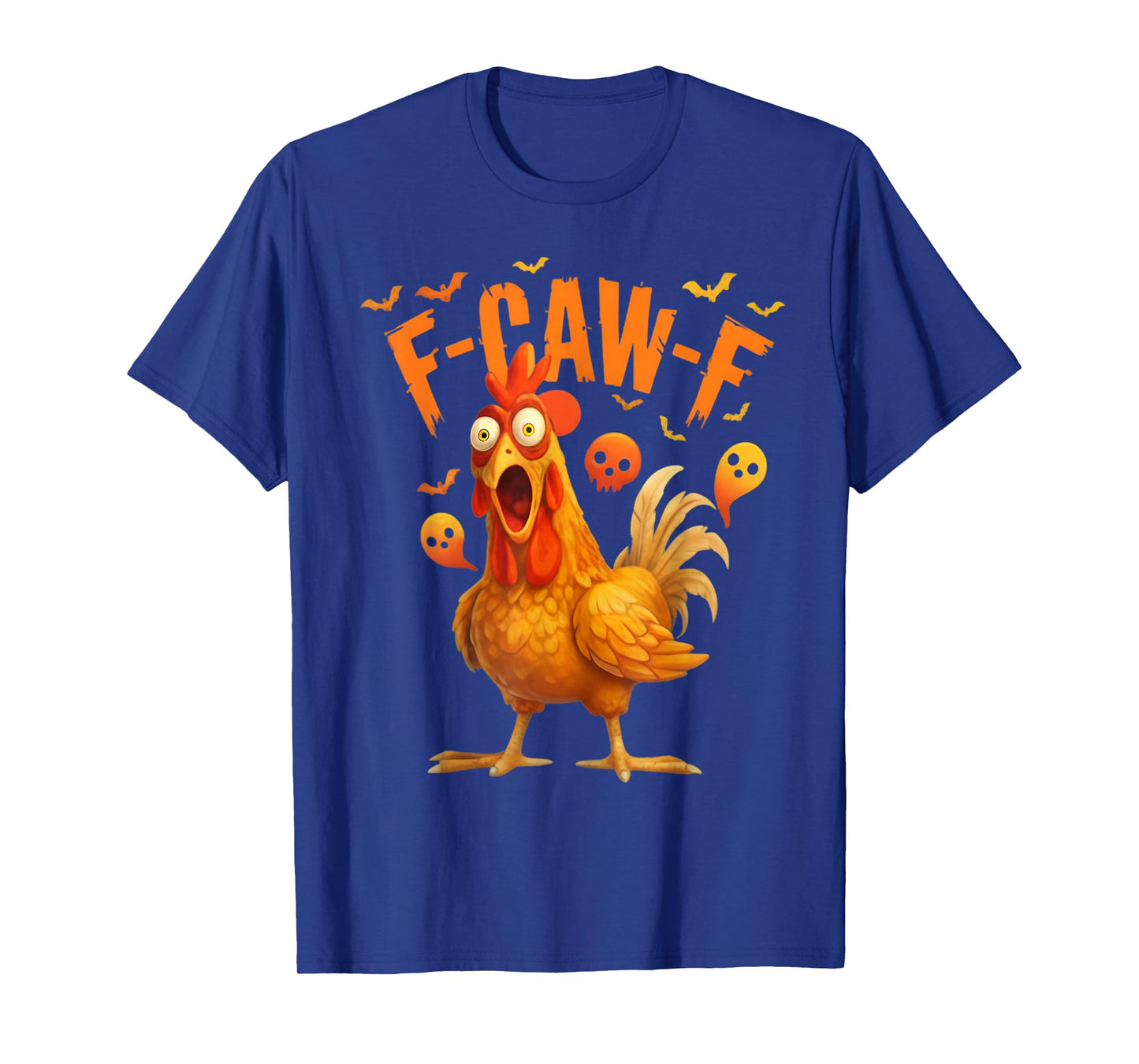 Chicken F-Caw-F Web Bats Halloween T-Shirt