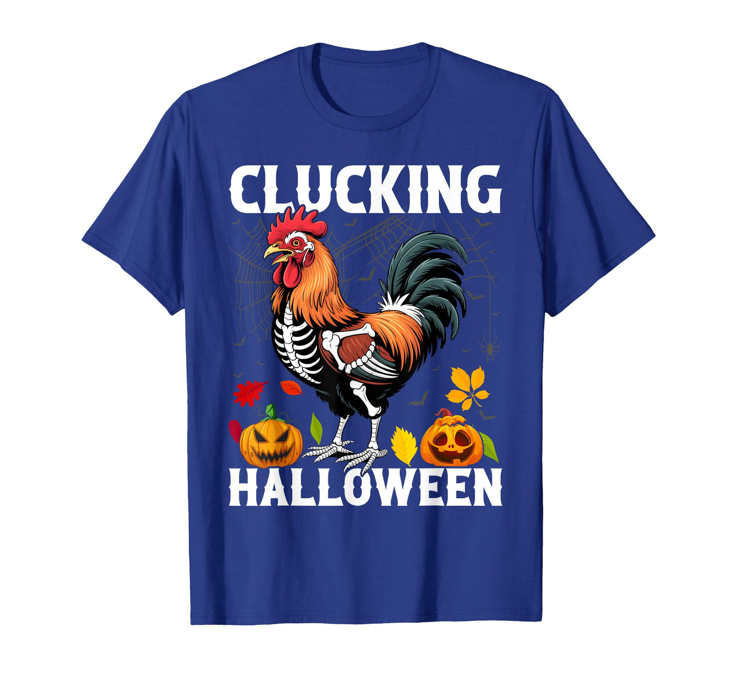 Clucking Halloween Chicken Skeleton Spooky Rooster T-Shirt