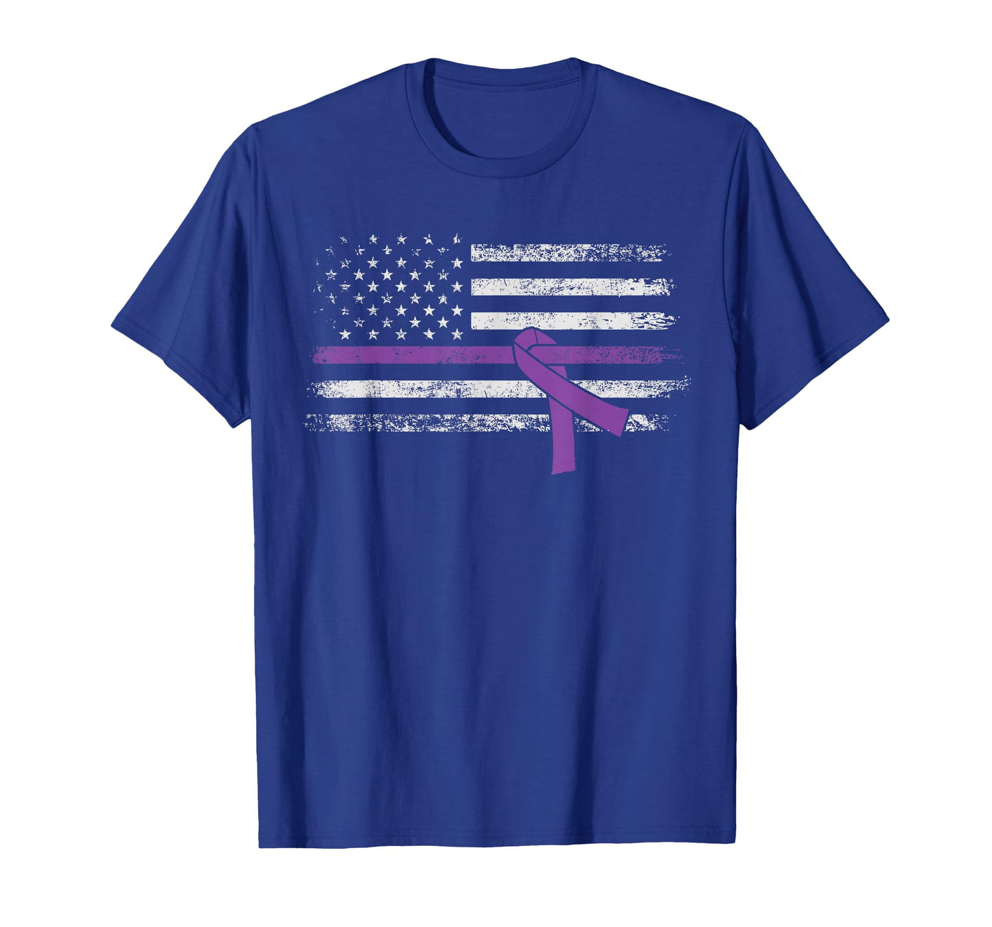 Pancreatic Cancer Awareness American Flag T-Shirt T-Shirt