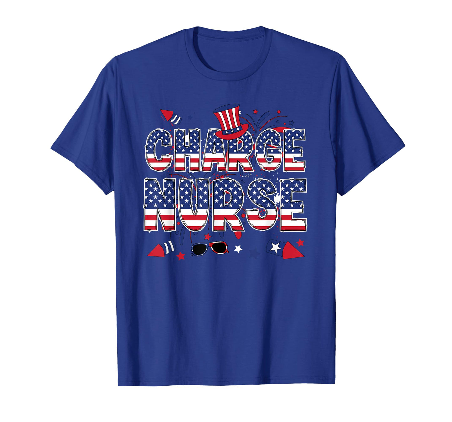 4th Of July Charge Nurse American Flag Charge Nursing T-Shirt