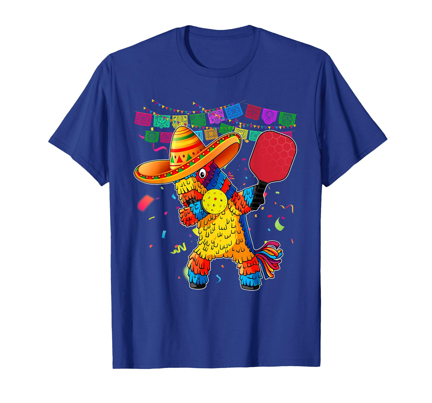 Dabbing Pinata Sombrero Pickleball Player Fan Cinco De Mayo T-Shirt