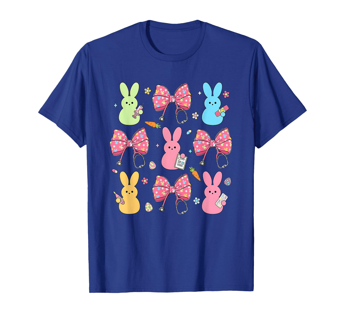 Coquette Bow Bunny Nurse Easter Day Nurse Easter Happy T-Shirt
