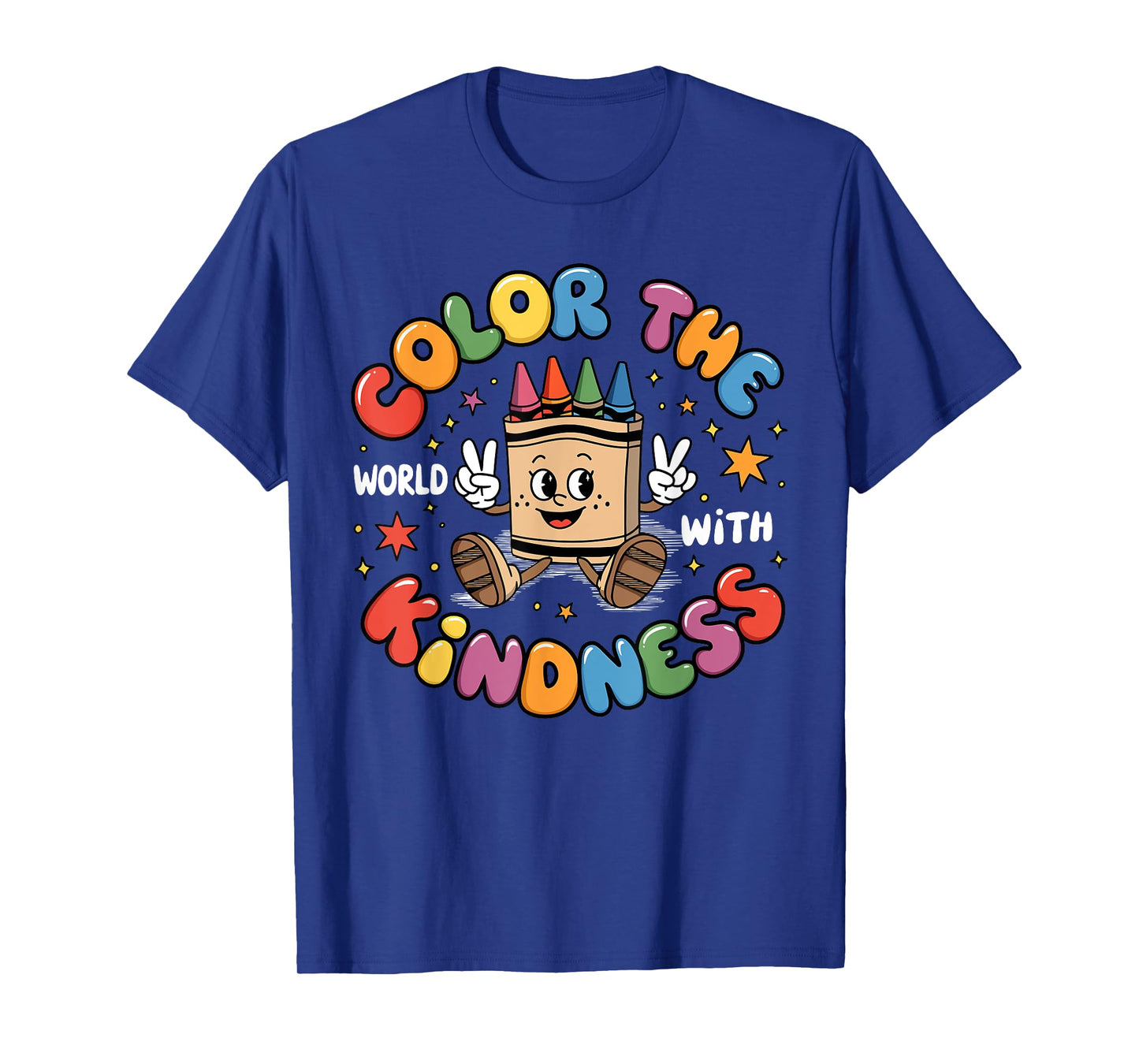 Color The World With Kindness Crayon Mental Health Awareness T-Shirt