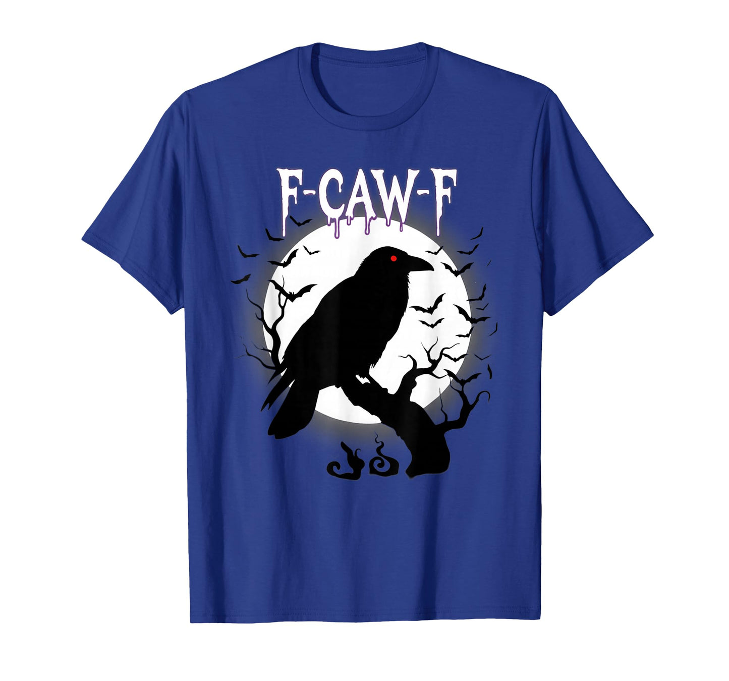 Gothic Crow F-Caw-F Moon Halloween Tee T-Shirt