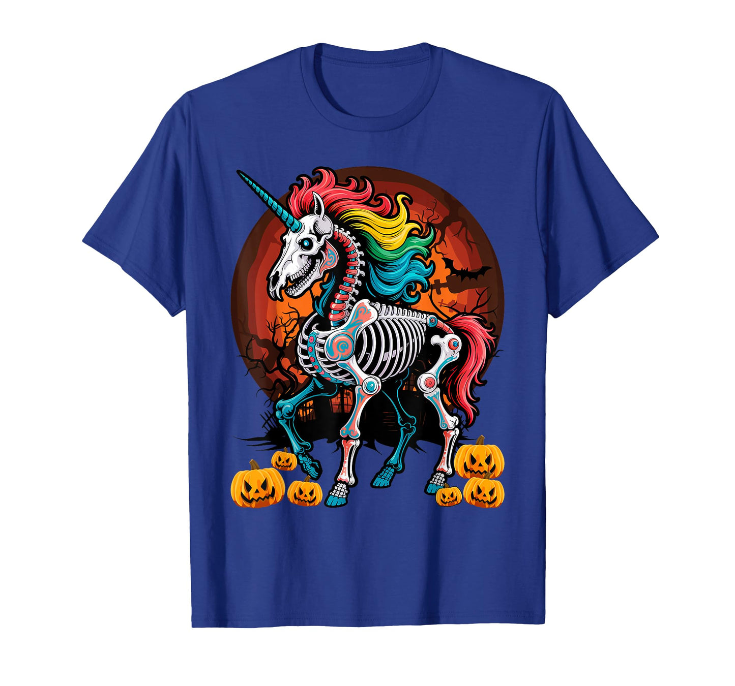 Unicorn Skeleton Halloween Costume Magical Women Girls T-Shirt