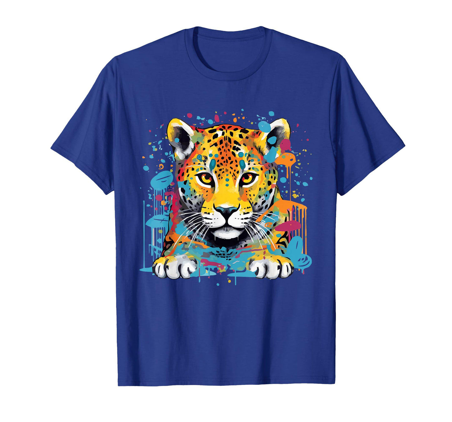 Jaguar Big Cat Splash Art Graphic Design Men Women Kids T-Shirt