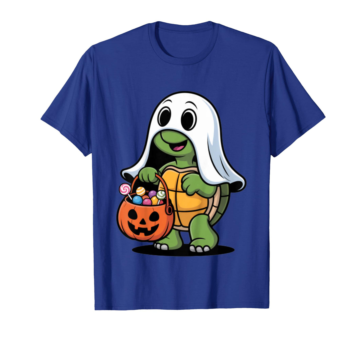 Cute Ghost Turtle with Candy Funny Halloween T-Shirt