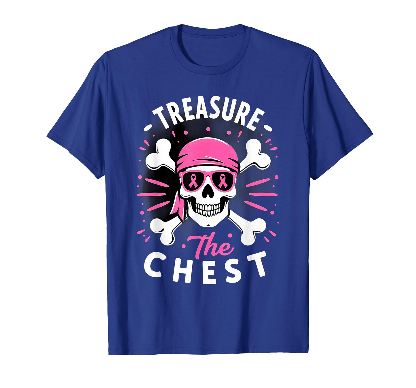 Breast Cancer Awareness Pirate Treasure the Chest T-Shirt