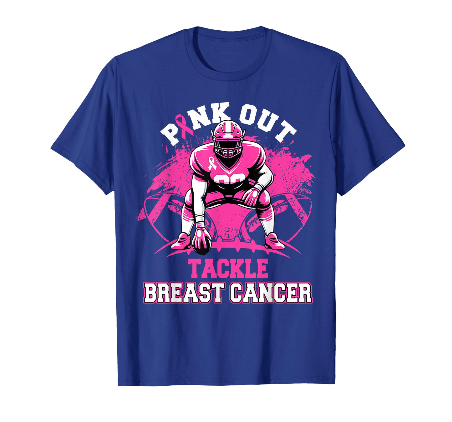 Pink Out Tackle Breast Cancer Awareness American Football T-Shirt