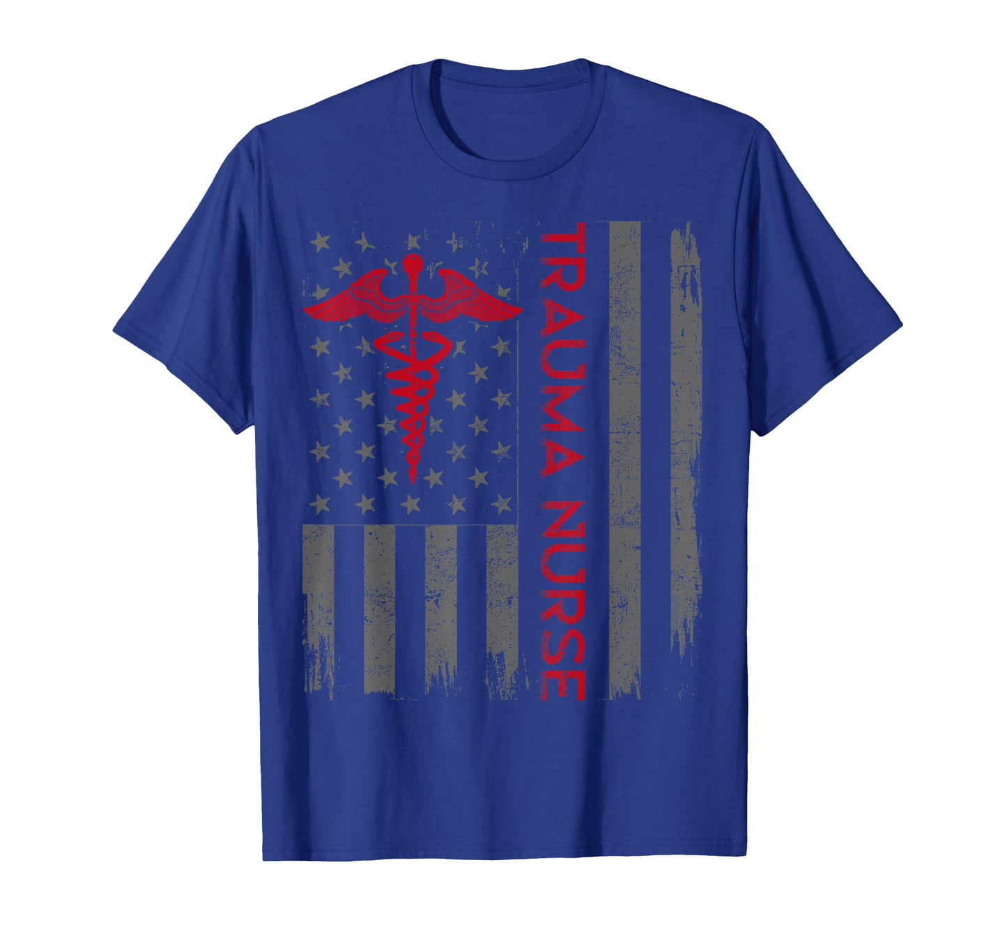 Trauma Nurse Care American Flag Patriotic T-Shirt