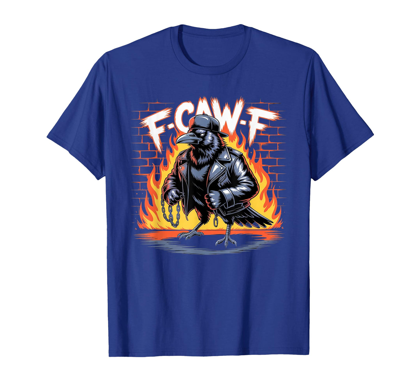 F-CAW-F Crow Cool Raven Punk Rock Streetwear Halloween Squad T-Shirt