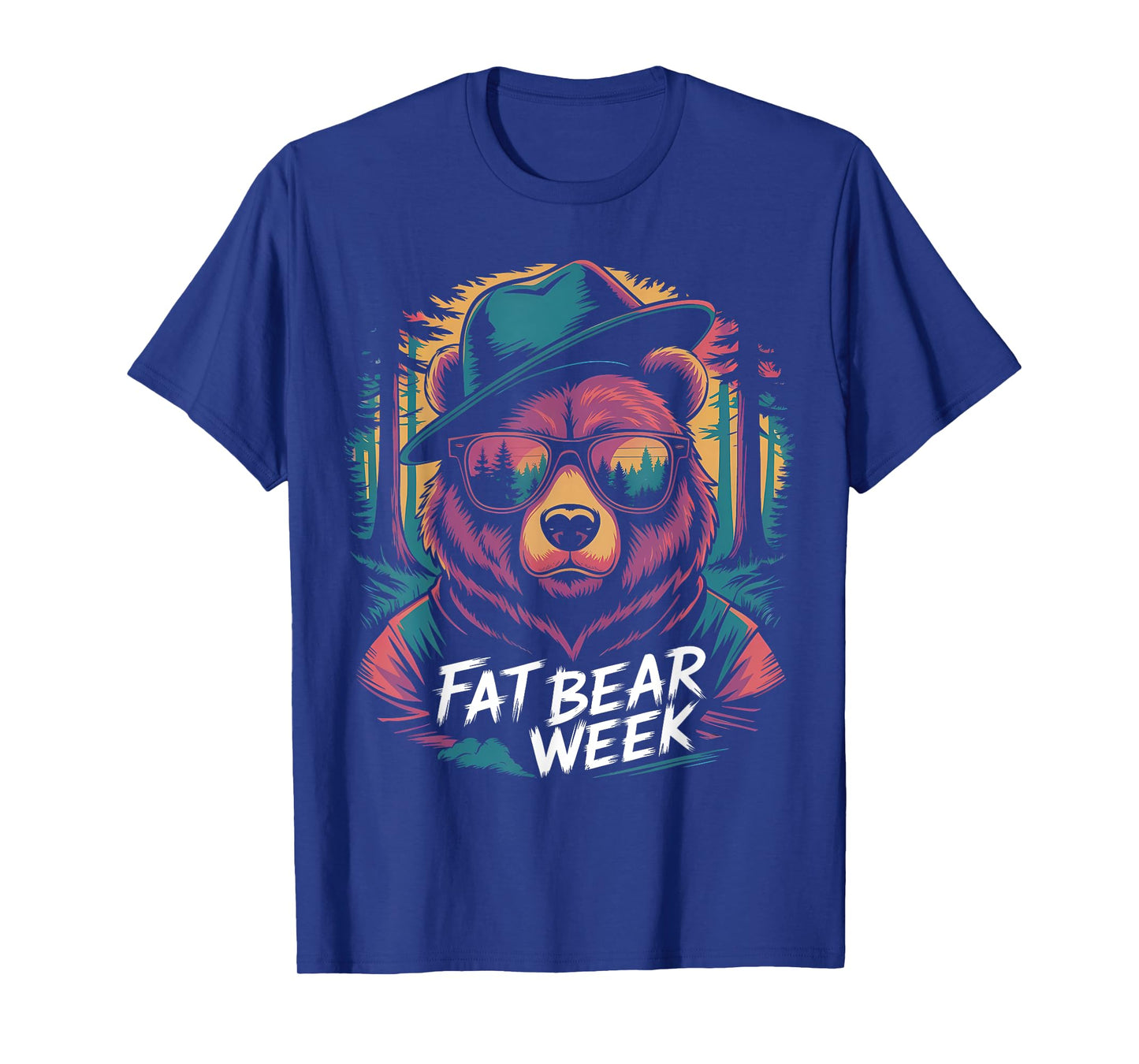 Fat Bear Week Retro Bear Sunglasses Nature Lovers T-Shirt