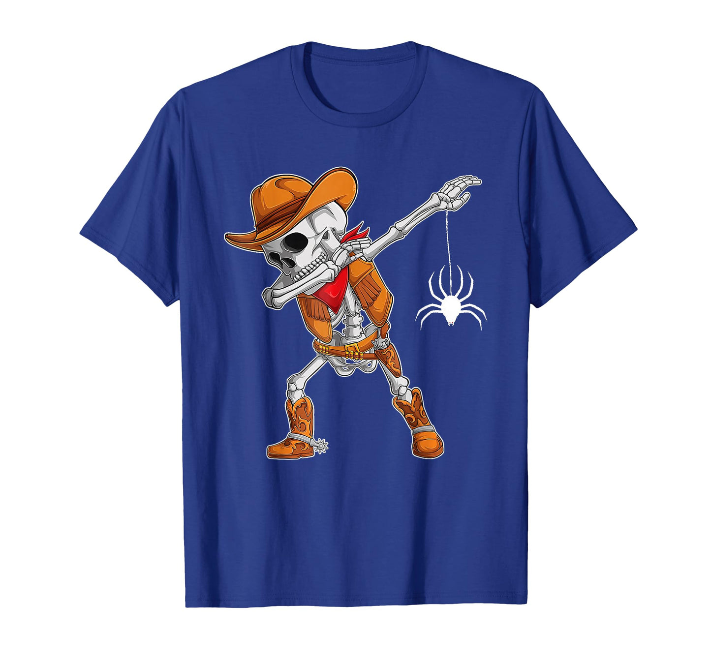Cowboy Skeleton with Spider Fun Halloween,Dabbing Skeleton T-Shirt