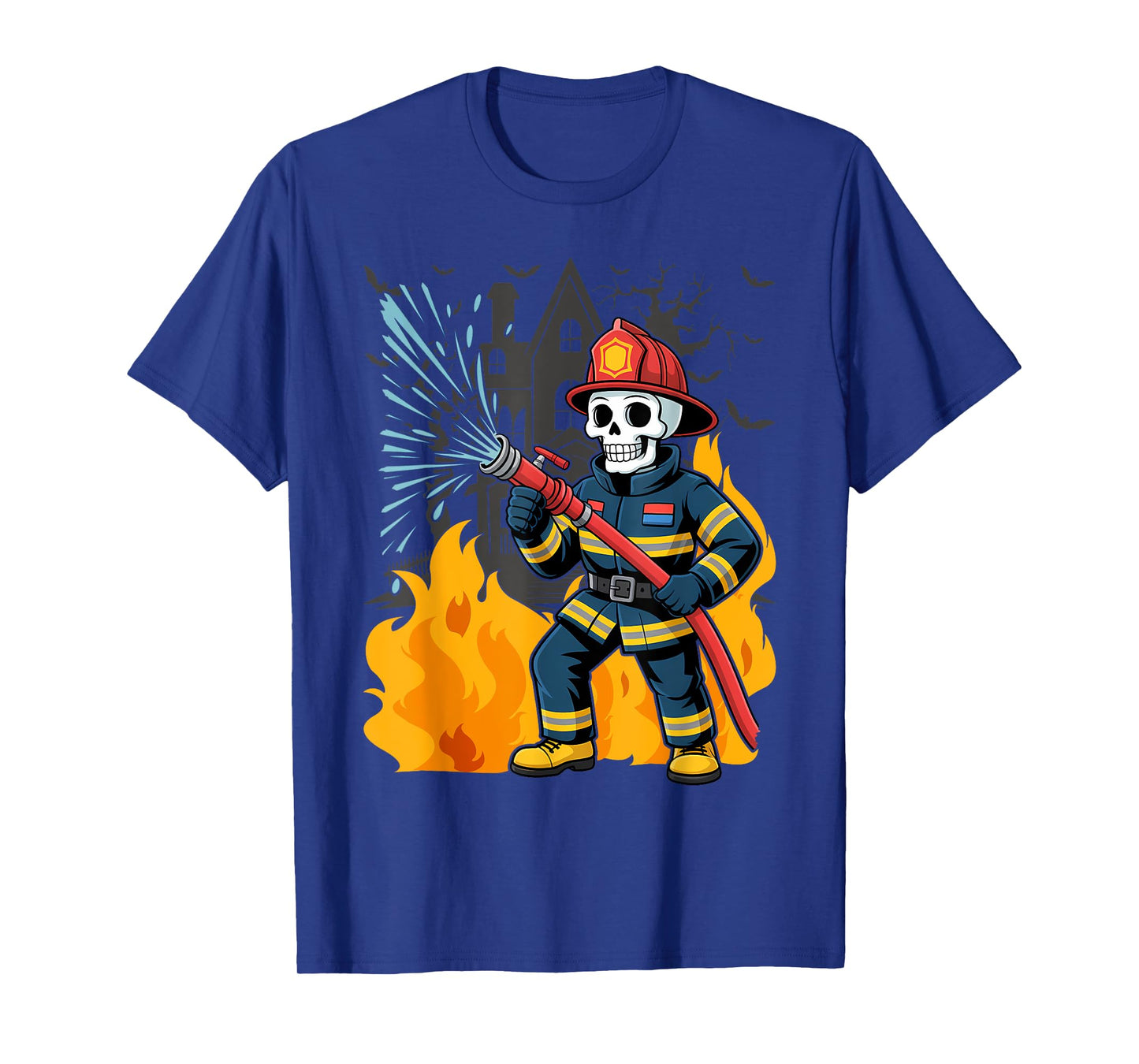 Halloween Skeleton Firefighter T-Shirt