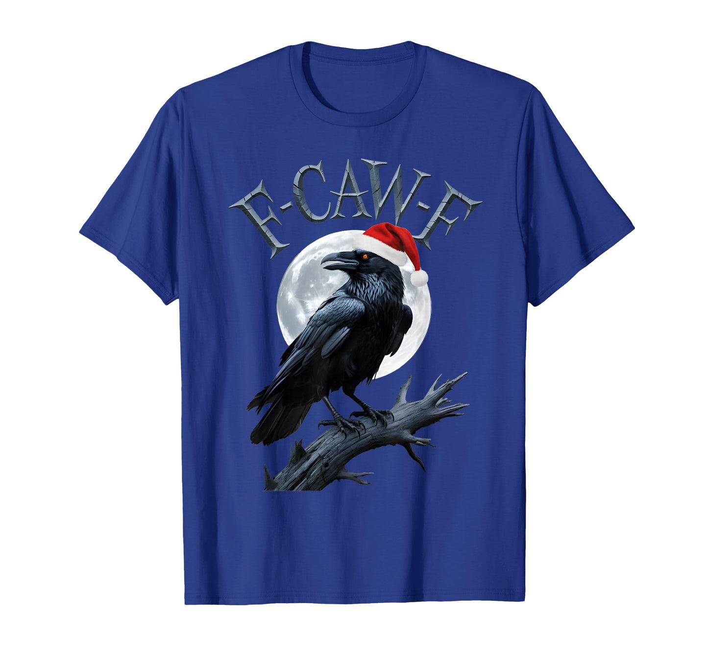 Funny Crow F-CAW-F Black Bird Gothic Christmas Santa Hat T-Shirt