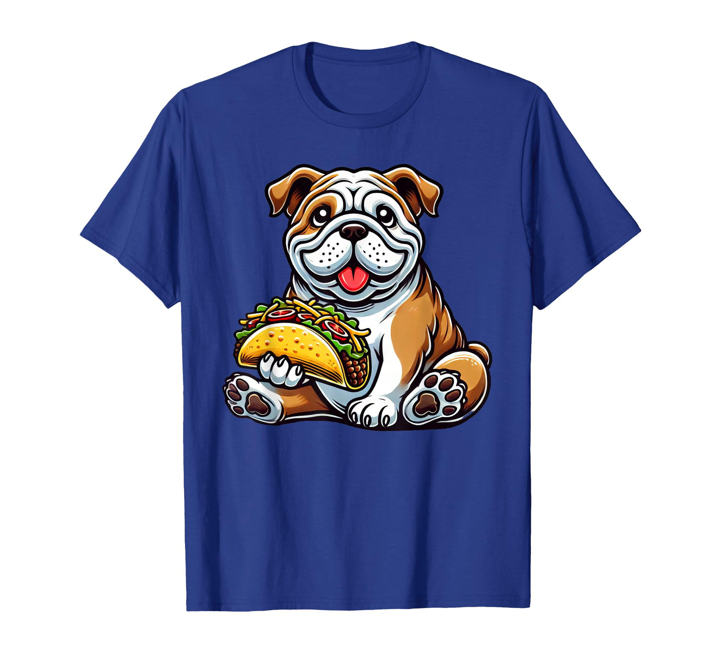 English Bulldog Dog Eating Taco T-Shirt