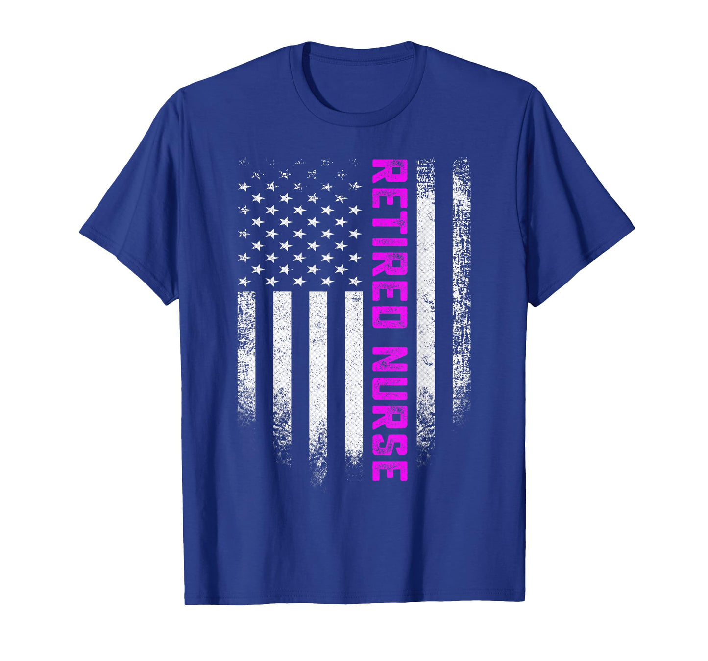 Vintage American Flag Proud Retired Nurse Retirement Nursing T-Shirt