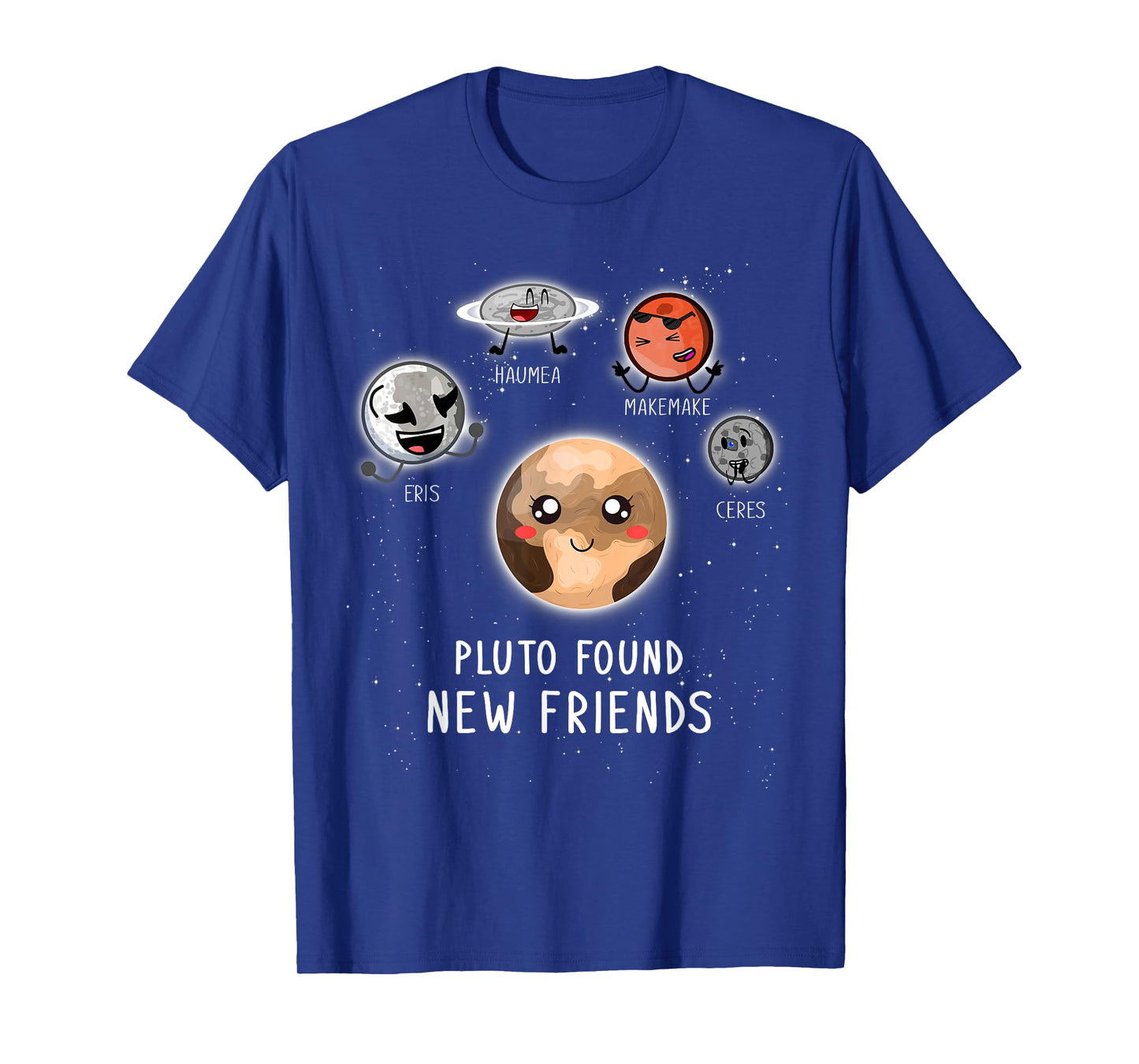 Pluto Found New Friend Planet Face T-Shirt