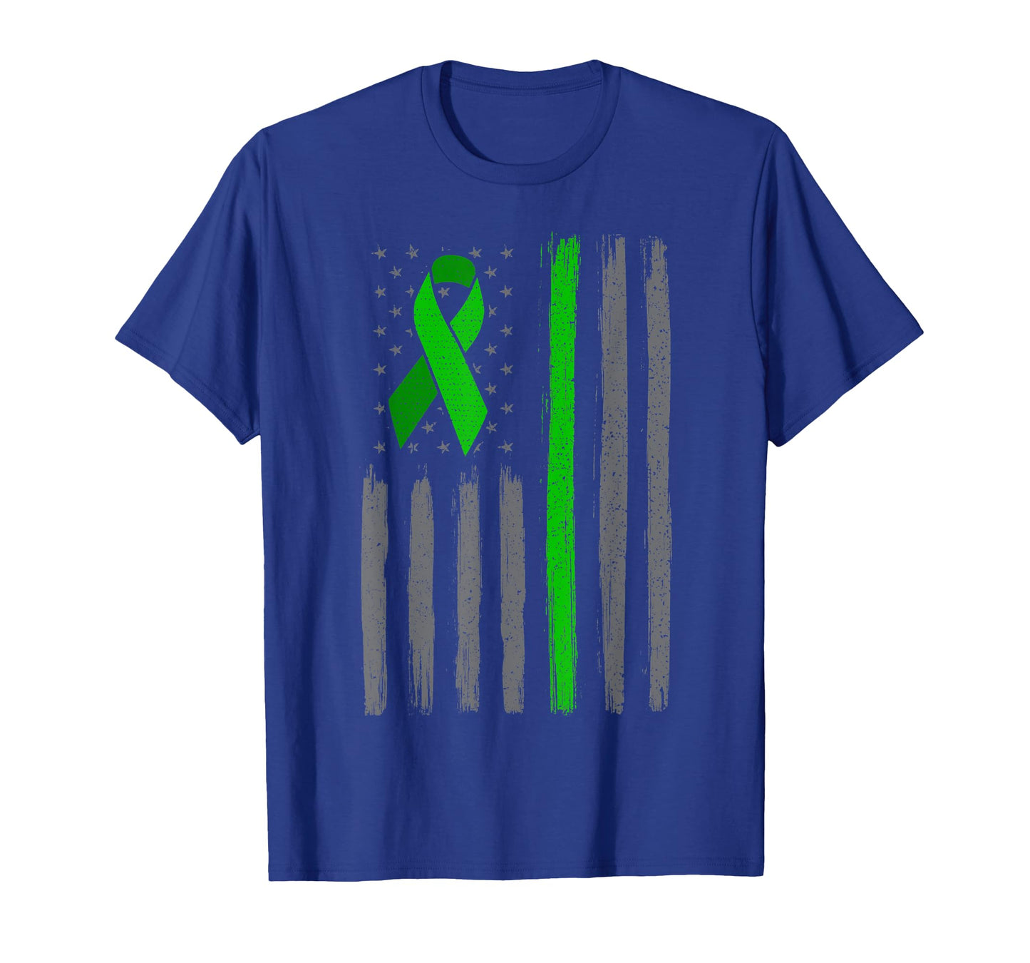 Green emerald ribbon flag liver cancer awareness T-Shirt