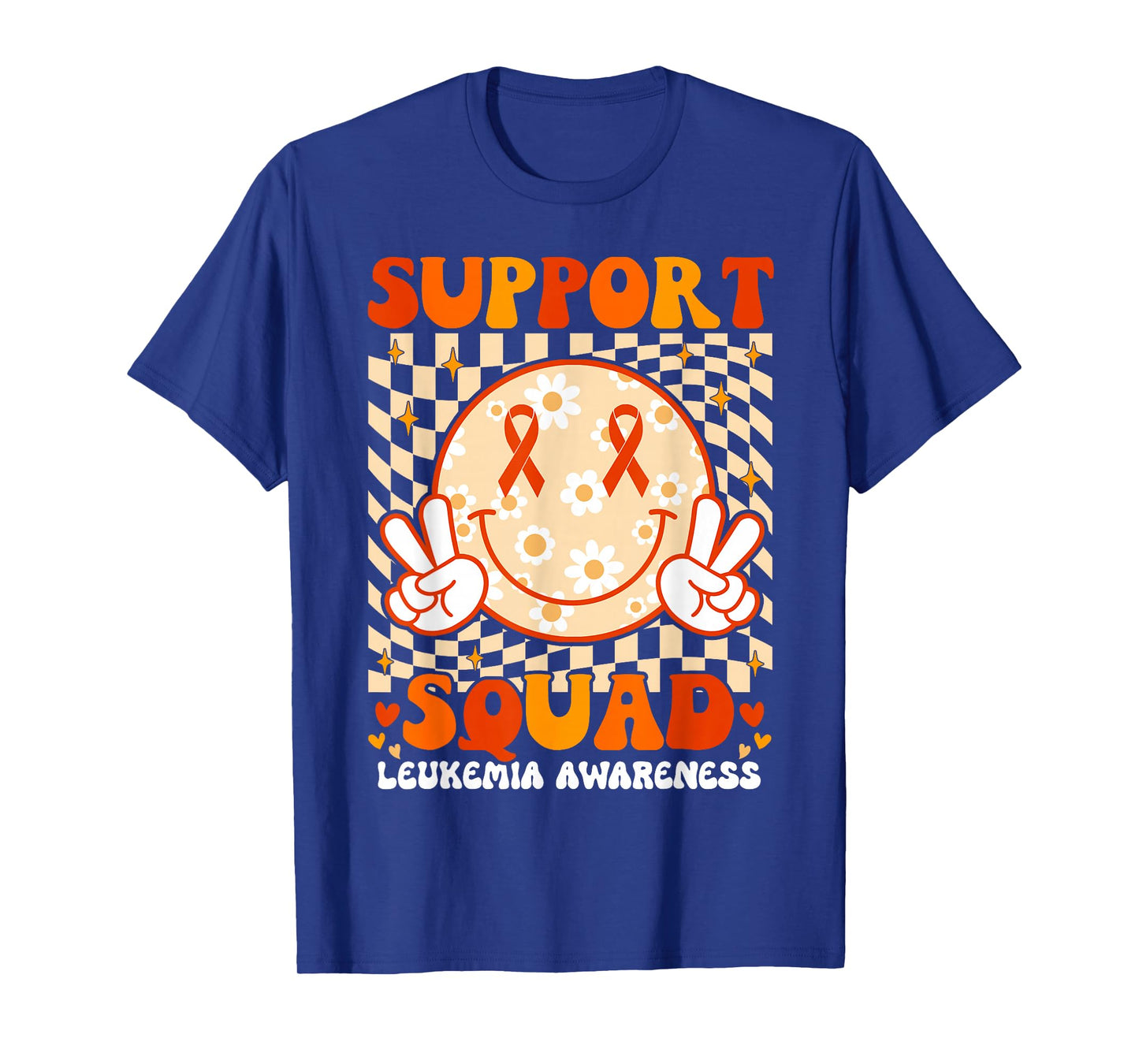 Groovy Motivational Support Squad Leukemia Awareness T-Shirt