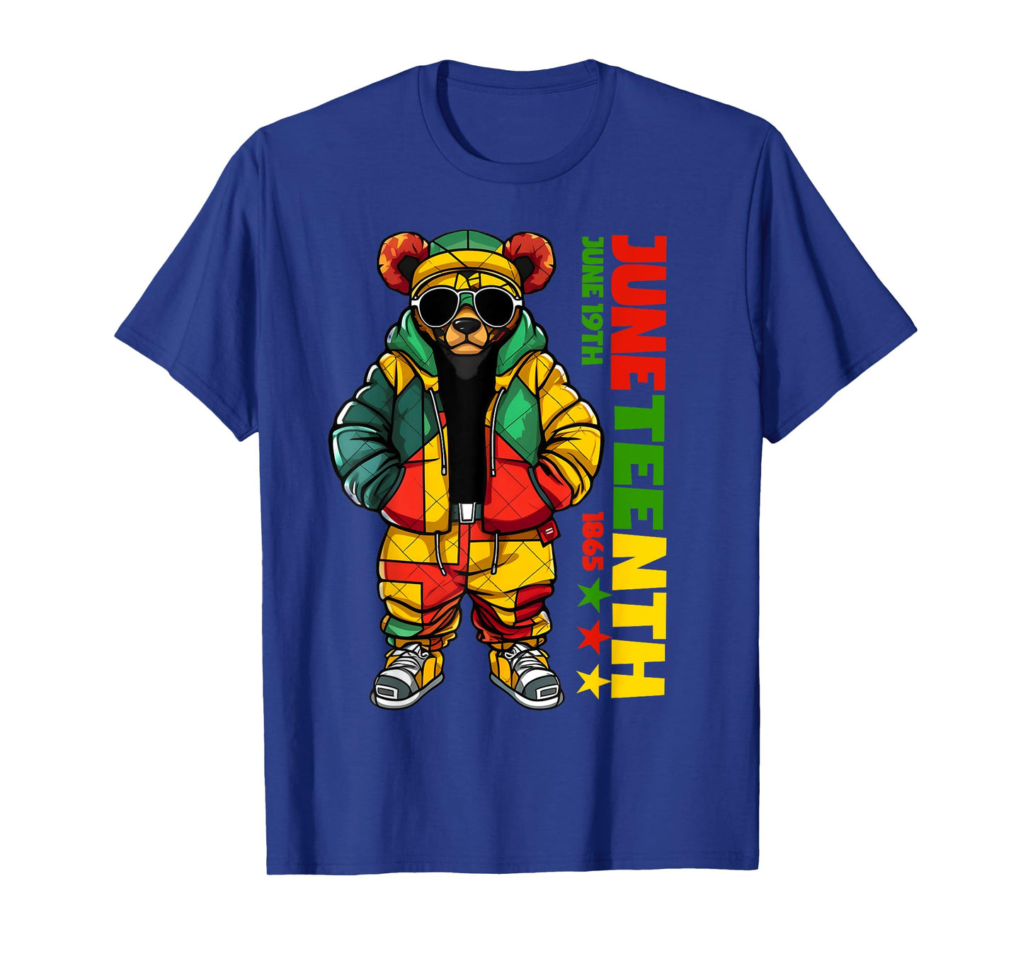 Juneteenth Black King Hip Hop Teddy Bear African American T-Shirt
