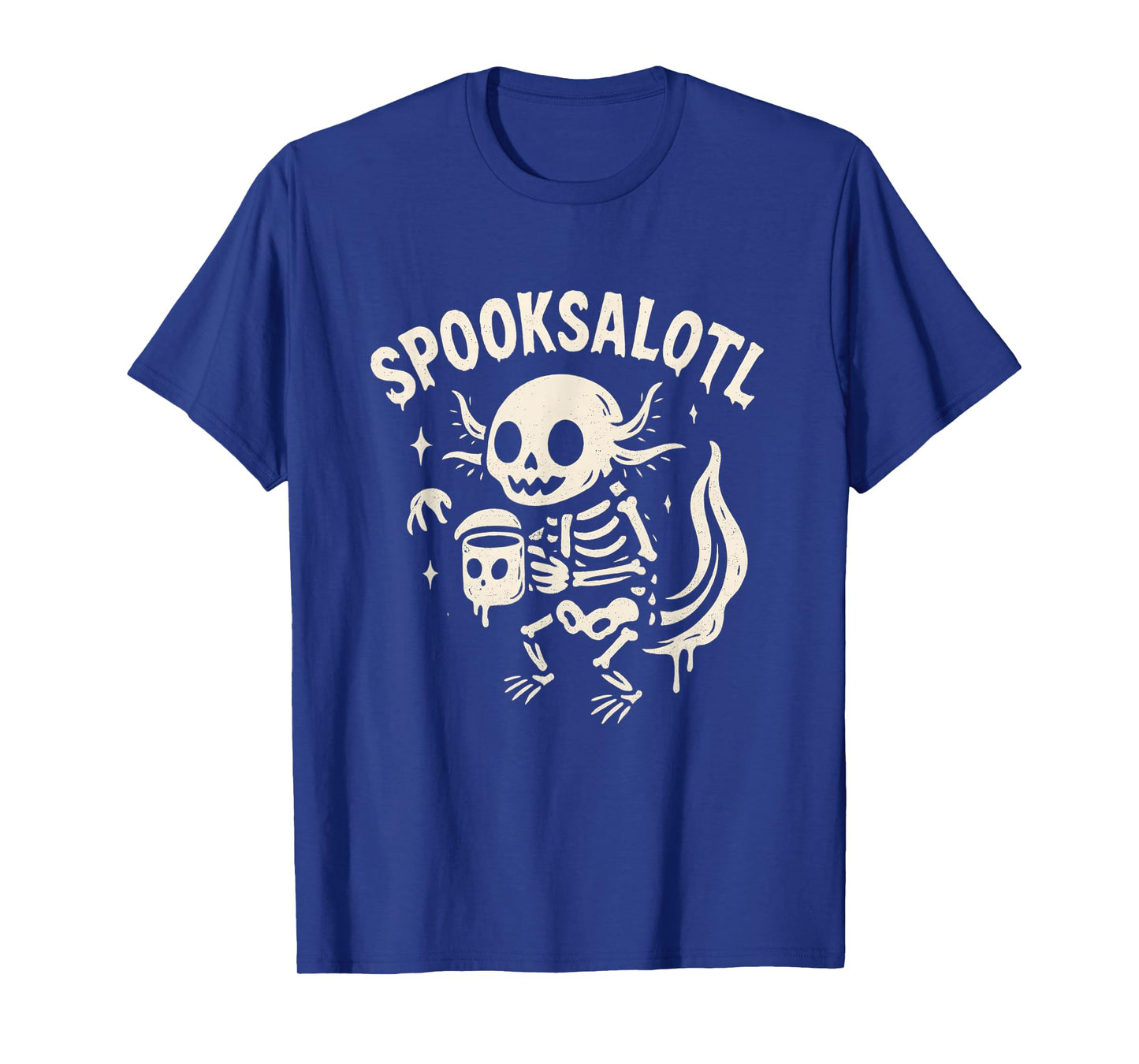 Spooksalotl Skeleton Axolotl T-Shirt