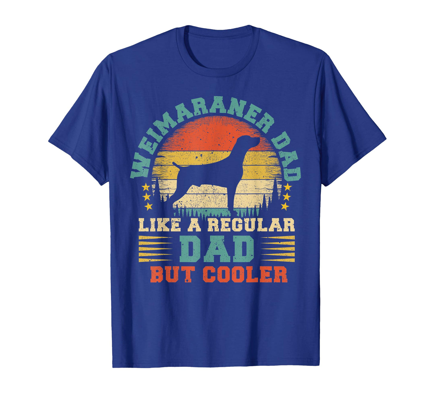 Mens Weimaraner Dad Funny Vintage Weimaraner Dog Father's Day T-Shirt