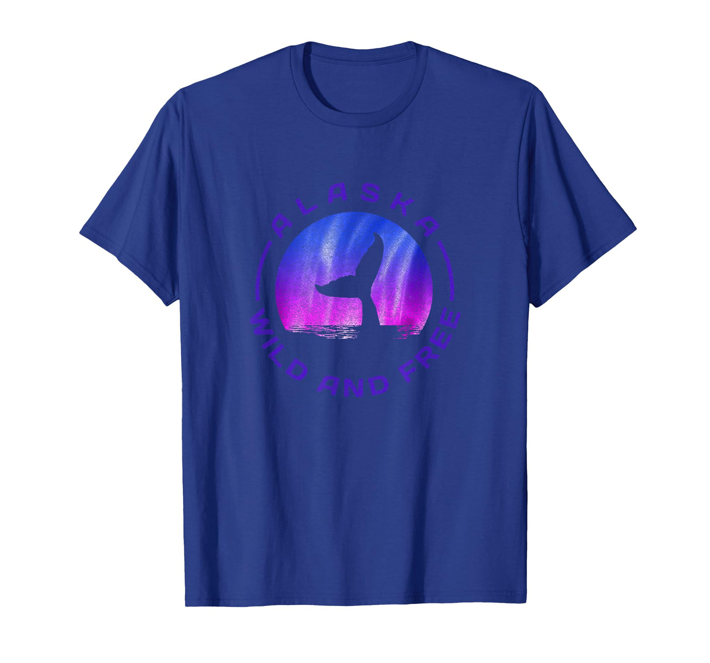 Alaska - Whale With Northern Lights - Wild and Free T-Shirt