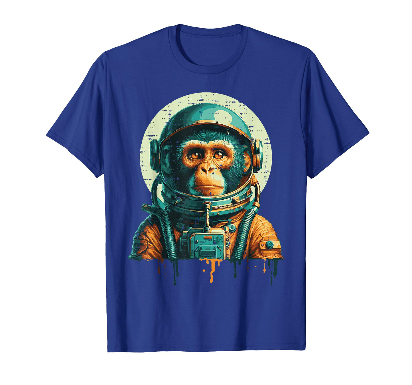 Astronaut Monkey Vintage Space Chimp Spaceman Kids Men Women T-Shirt