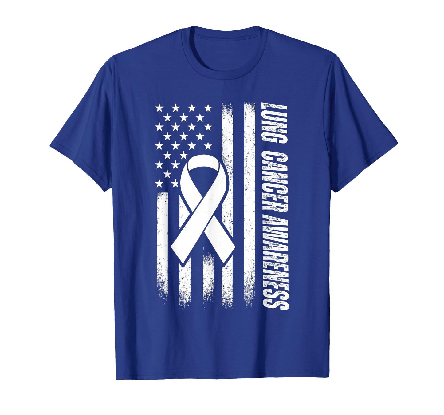 in November We Wear White Lung Cancer Awareness Ribbon T-Shirt