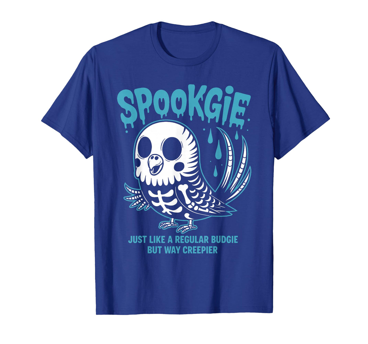 Spooky Budgie Skeleton Budgerigar Halloween T-Shirt