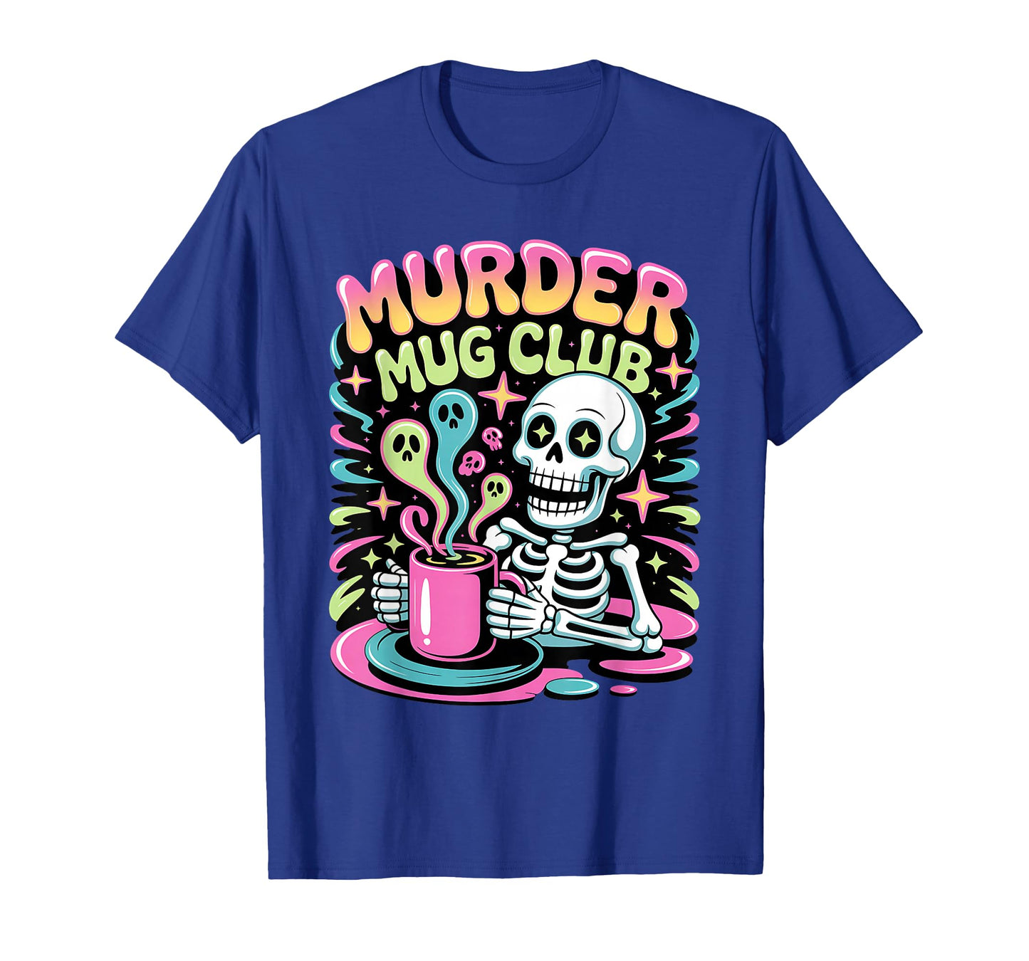 Murder Mug Club Halloween Skeleton Hot Chocolate Lovers T-Shirt