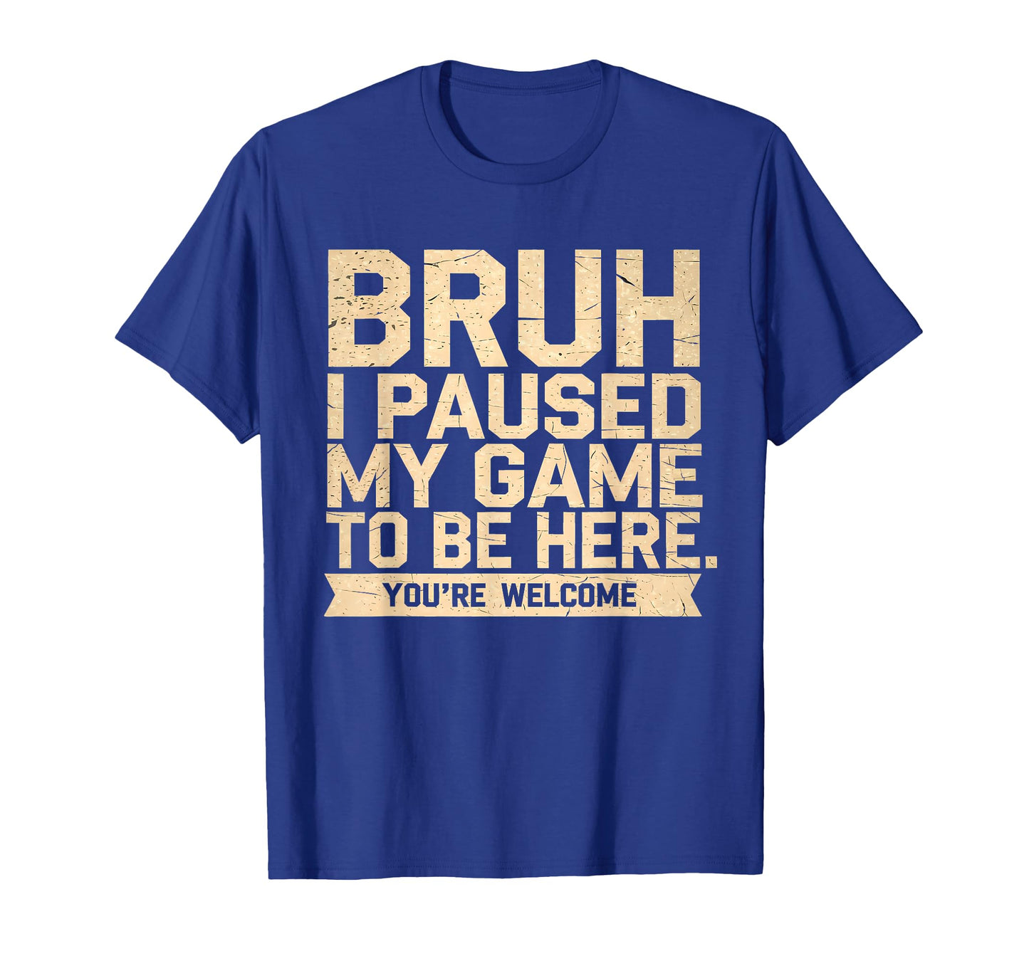 Funny Skeleton Gamer Gaming Bruh I Paused My Game Boys Teens T-Shirt