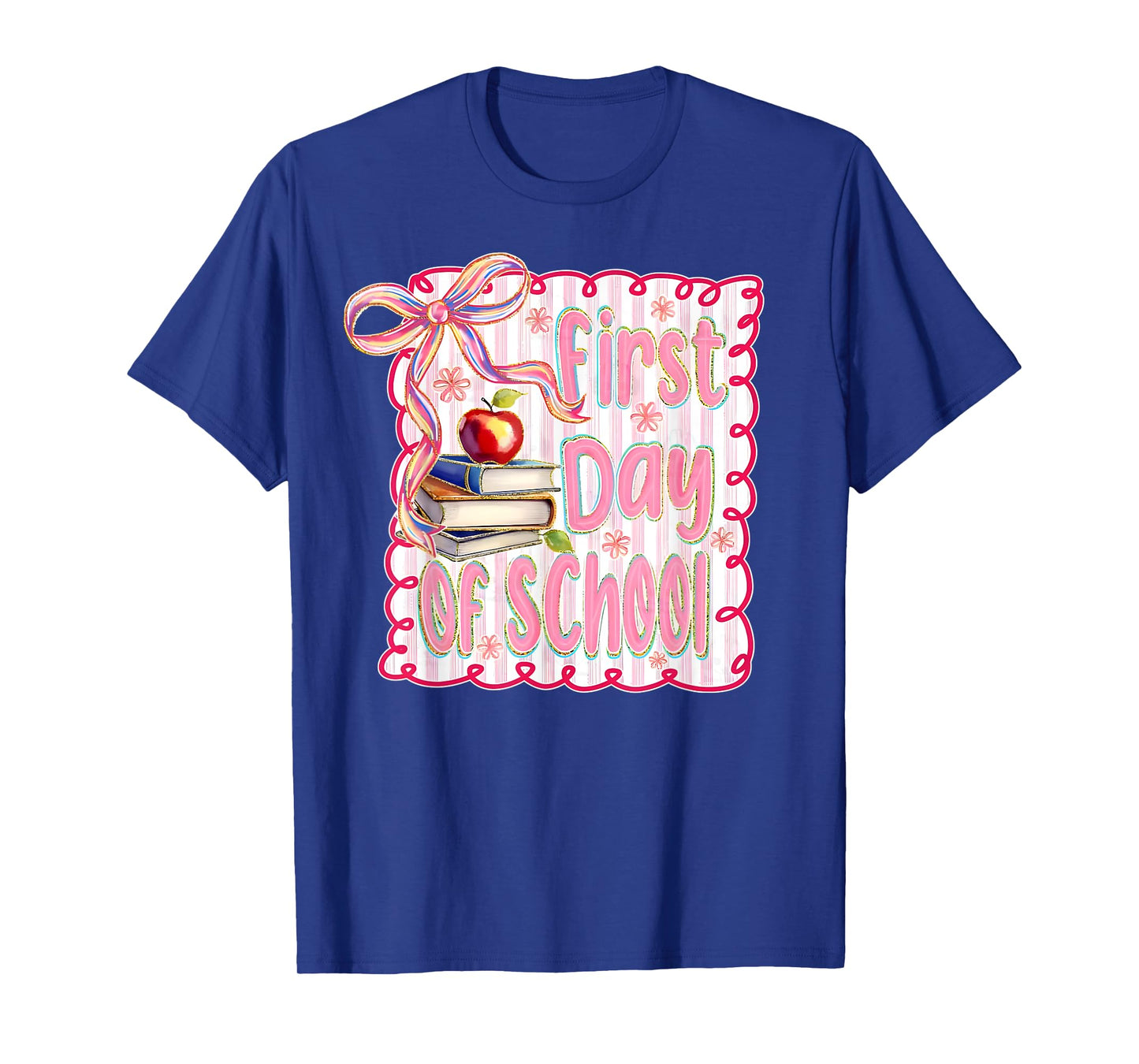 First Day Of School Coquette Bow Retro Back To School T-Shirt