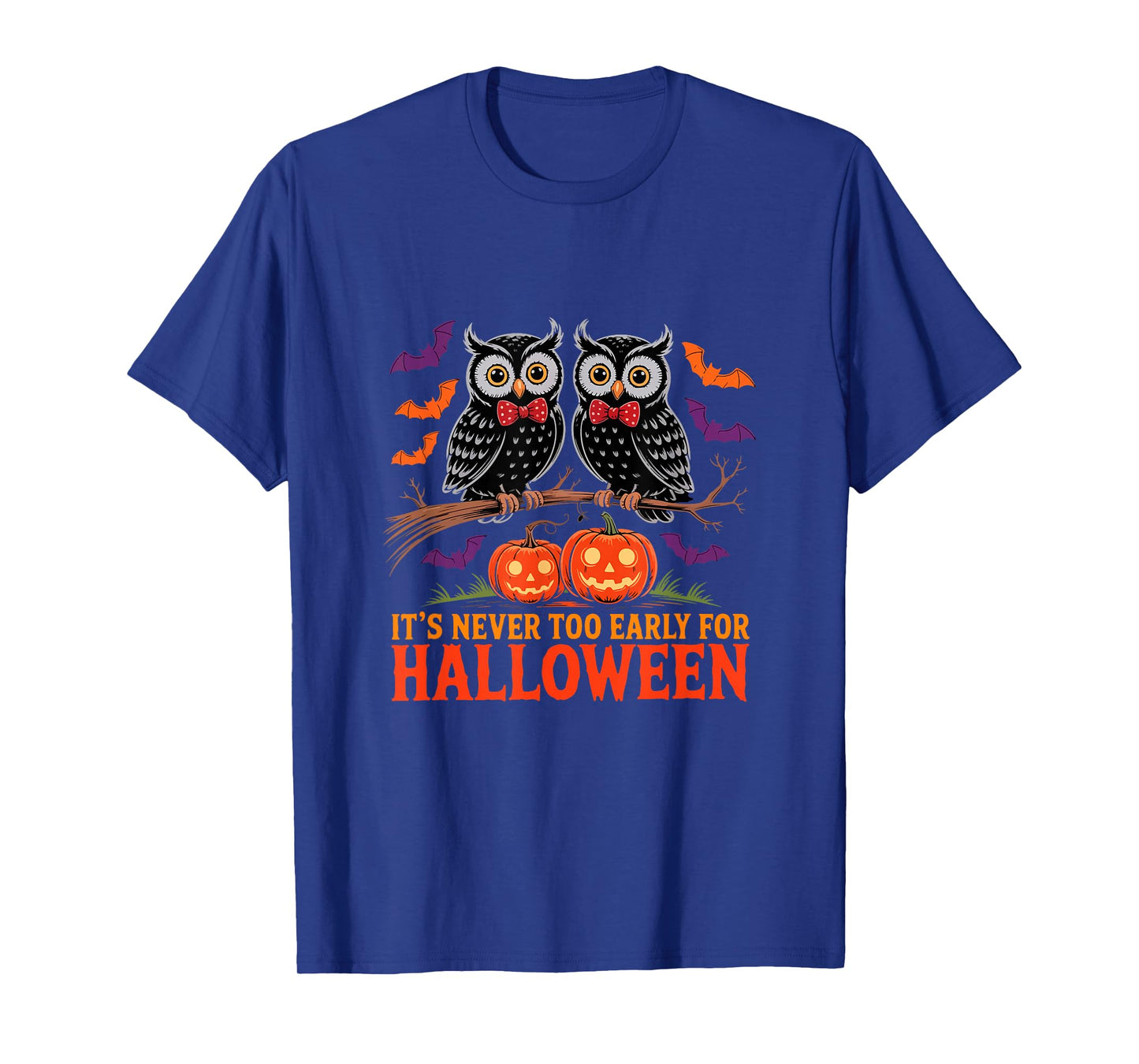 Not Too Early for Halloween Couple Owls Carved Pumpkins T-Shirt