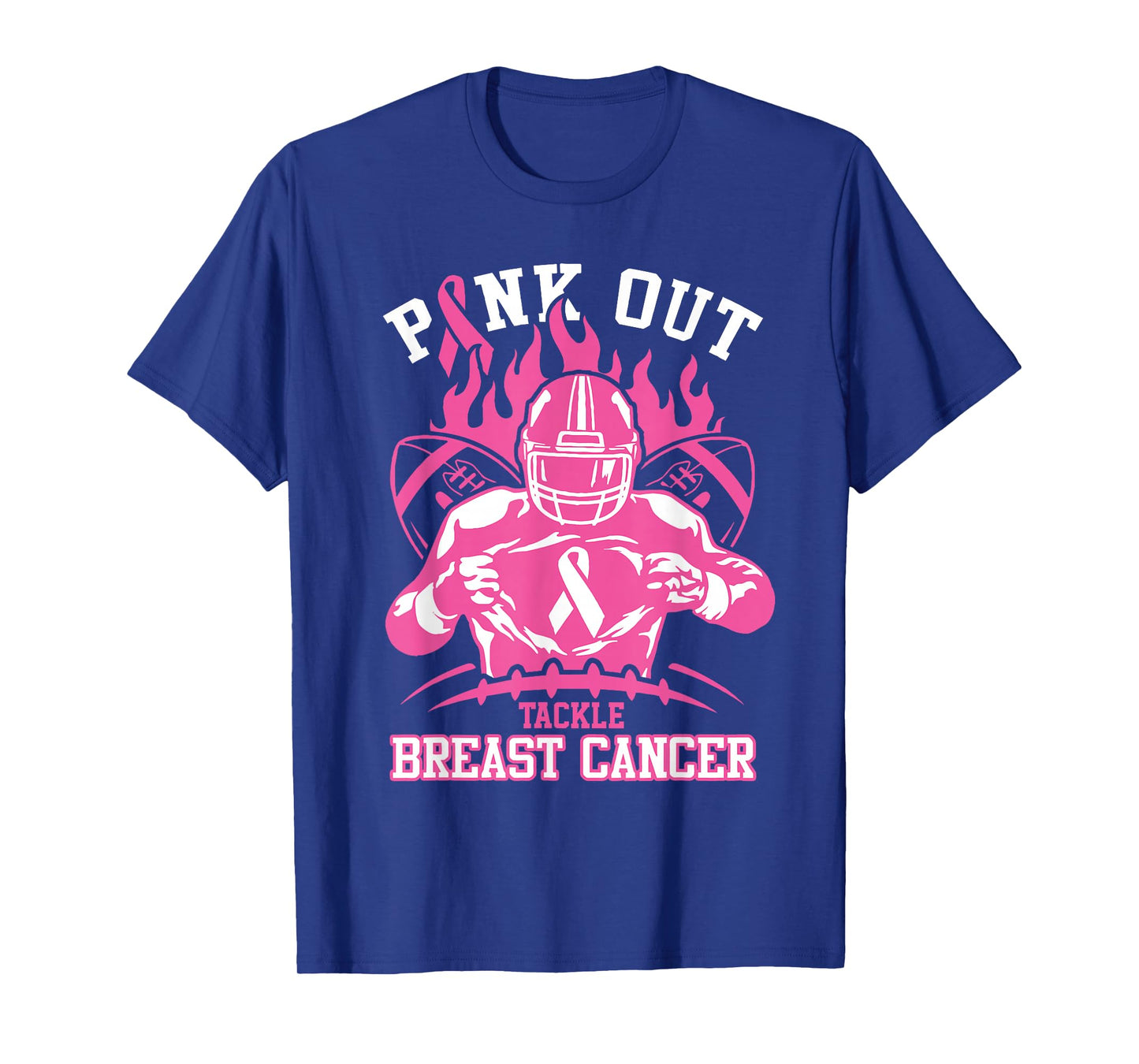 Pink Out Tackle Breast Cancer Awareness American Football T-Shirt