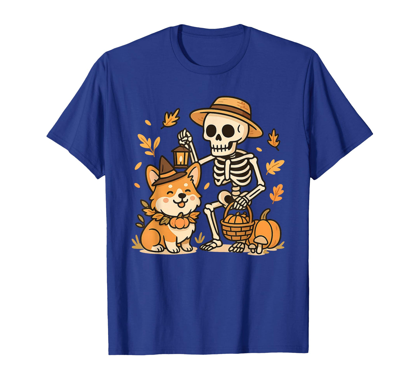 Spooky Dog Lover Tee The Corgi Mom Skeleton Halloween T-Shirt