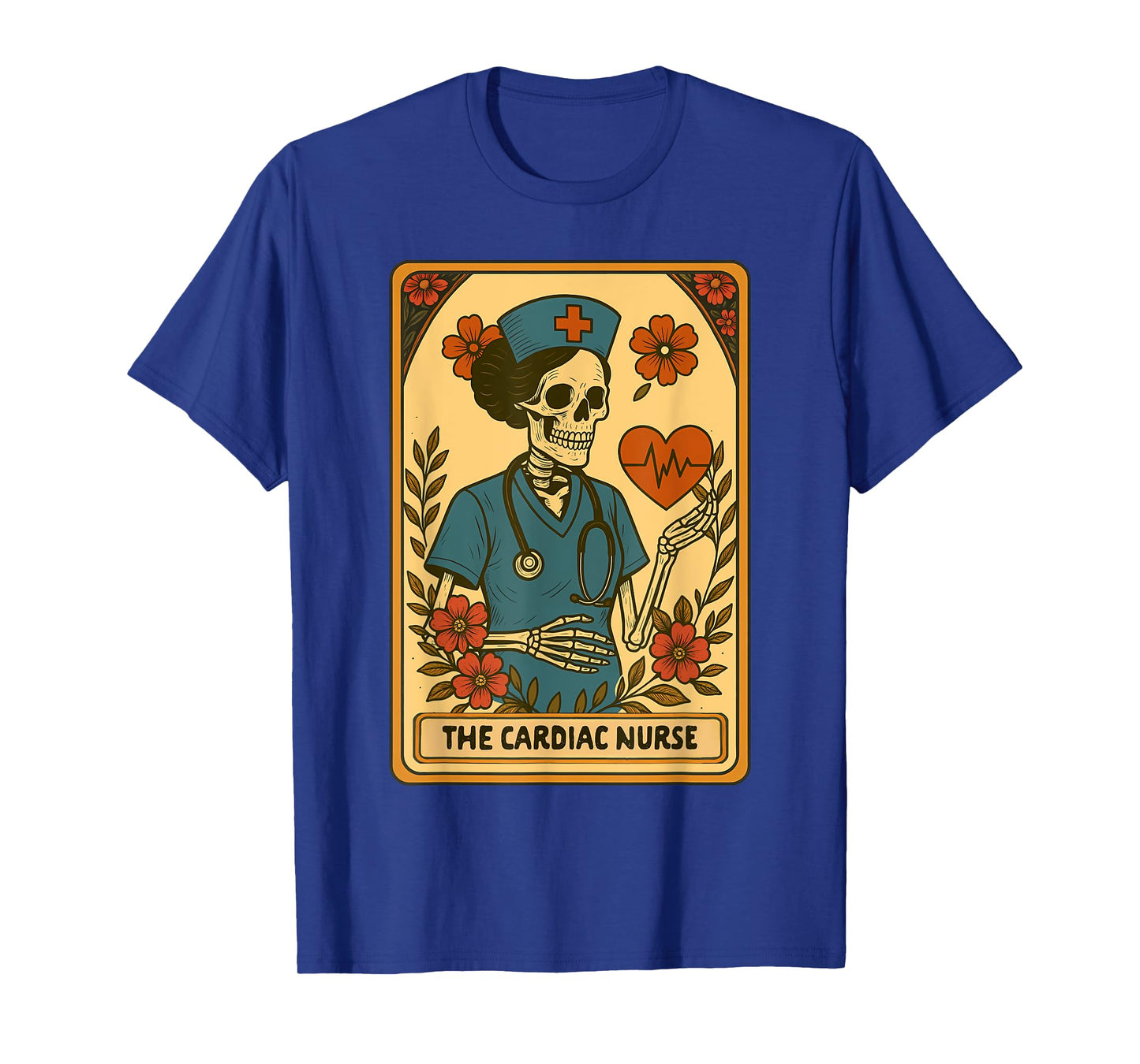 Cardiac Nurse Tarot Card Medical Student Skeleton Nursing T-Shirt