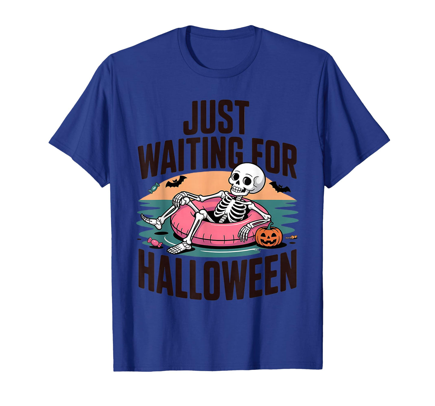 Just Waiting for Halloween Skeleton Fun Costume T-Shirt