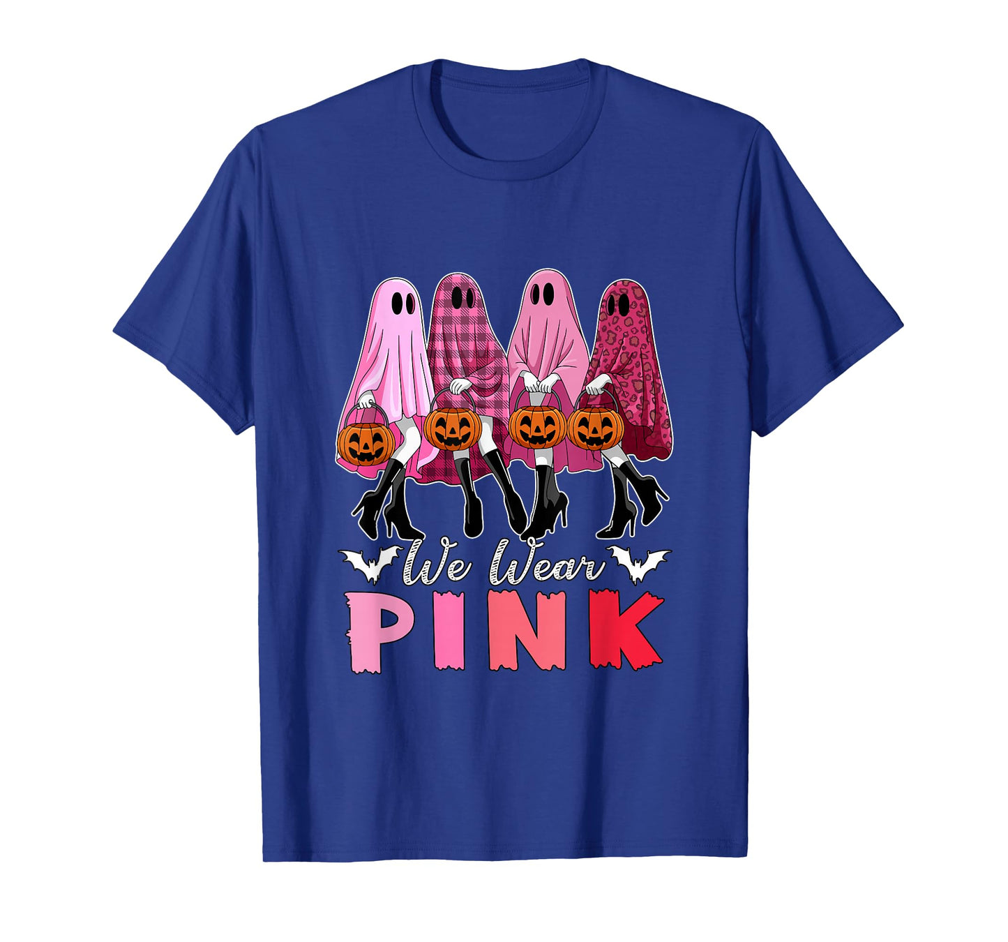We Wear Pink Halloween Cosplay Group Boo Ghosts Costume Girl T-Shirt