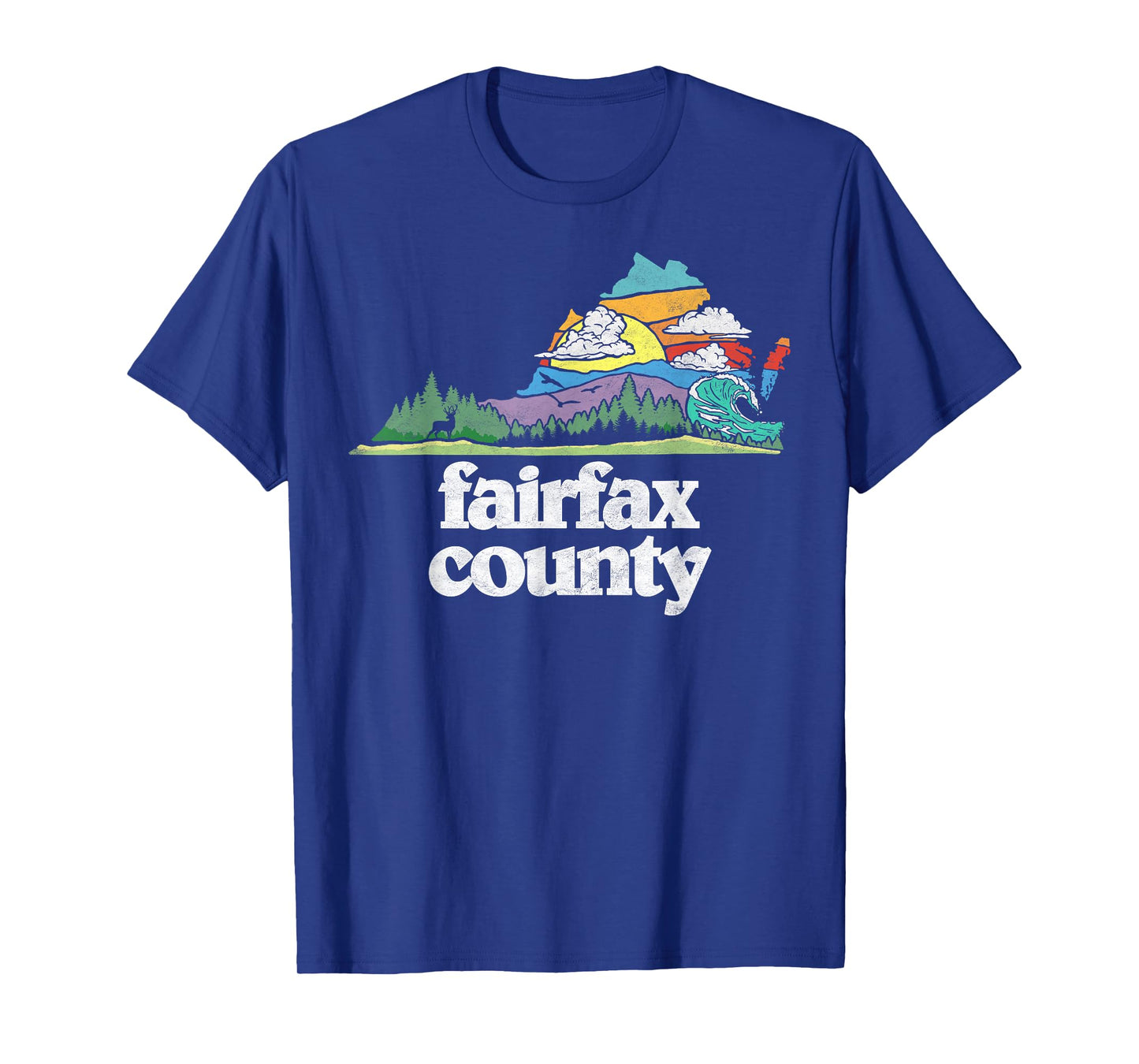 Fairfax County Virginia Outdoors & Nature Lover Retro 80s T-Shirt