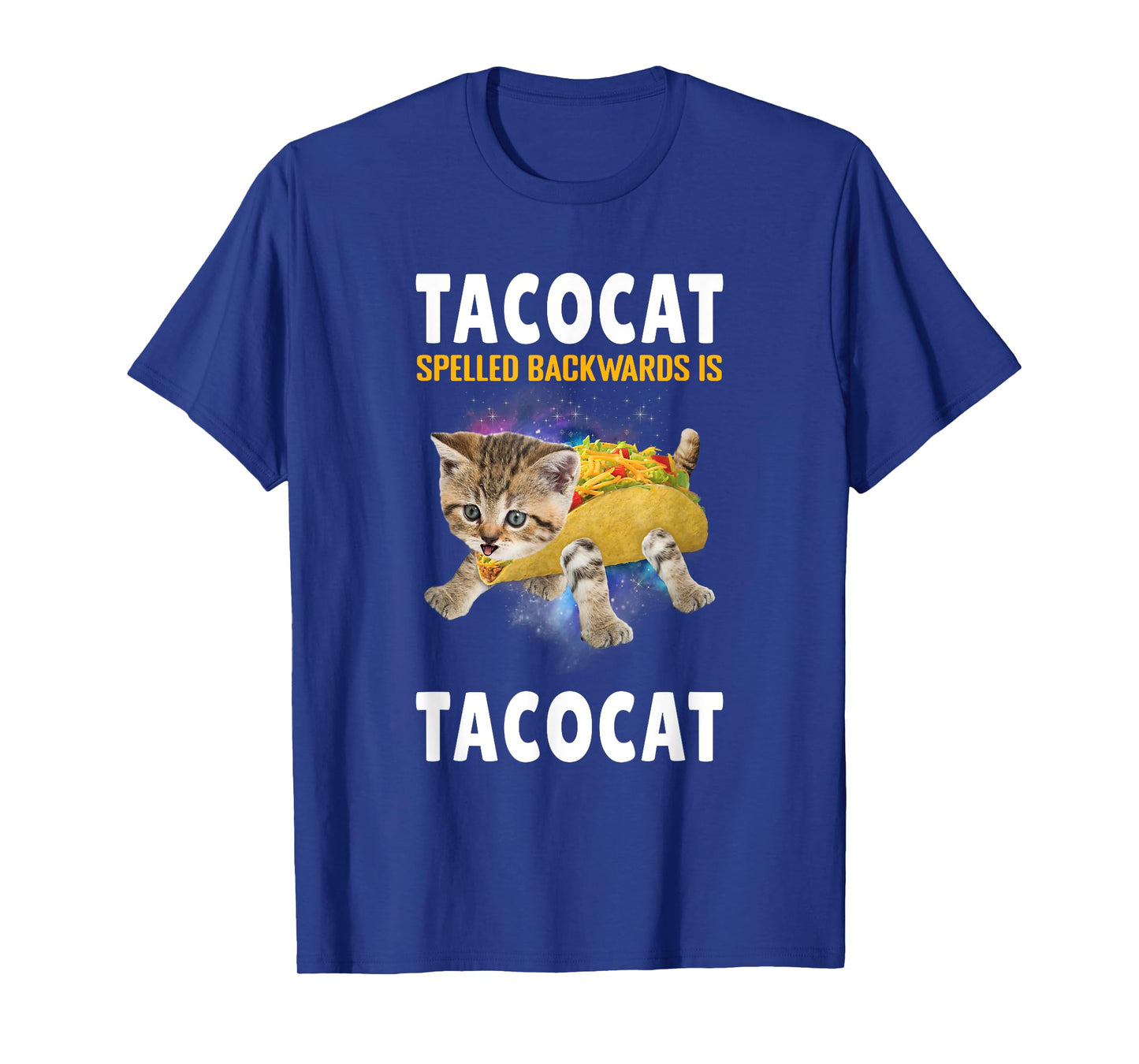 Tacocat Spelled Backward Is Taco cat Tee Cat And Taco Lover T-Shirt for Men Women Kids
