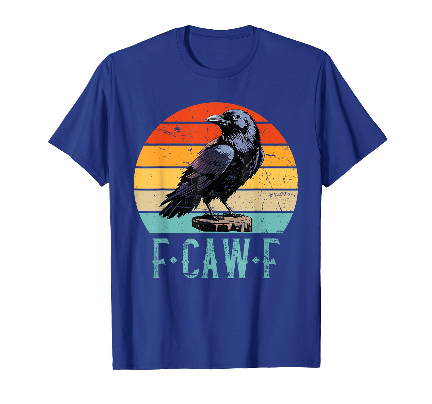 F-Caw-F Vintage Raven Gothic Crow Black Bird Humor T-Shirt