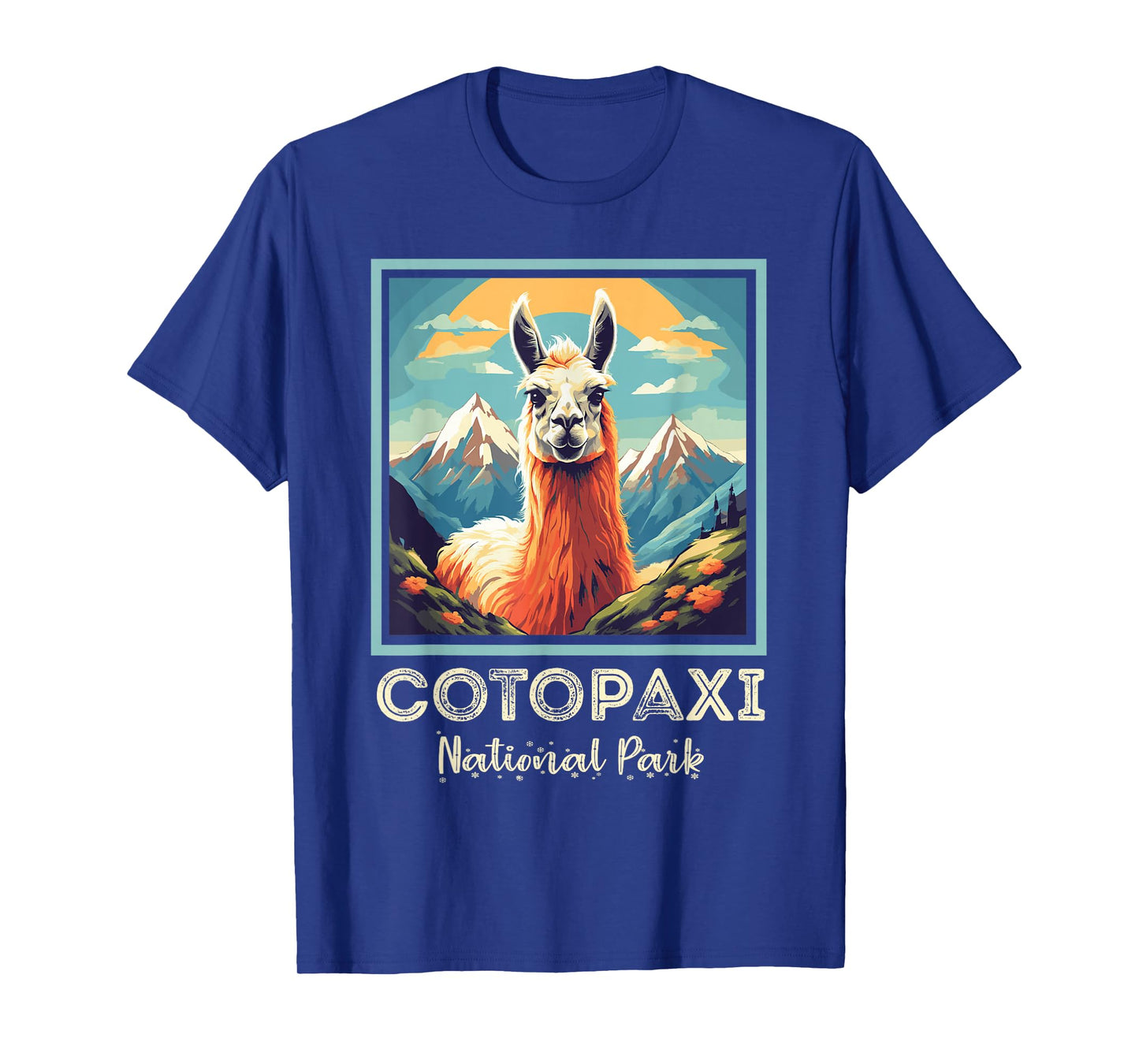 Cotopaxi Llama Flower National Park Souvenir Ecuador Hiking T-Shirt